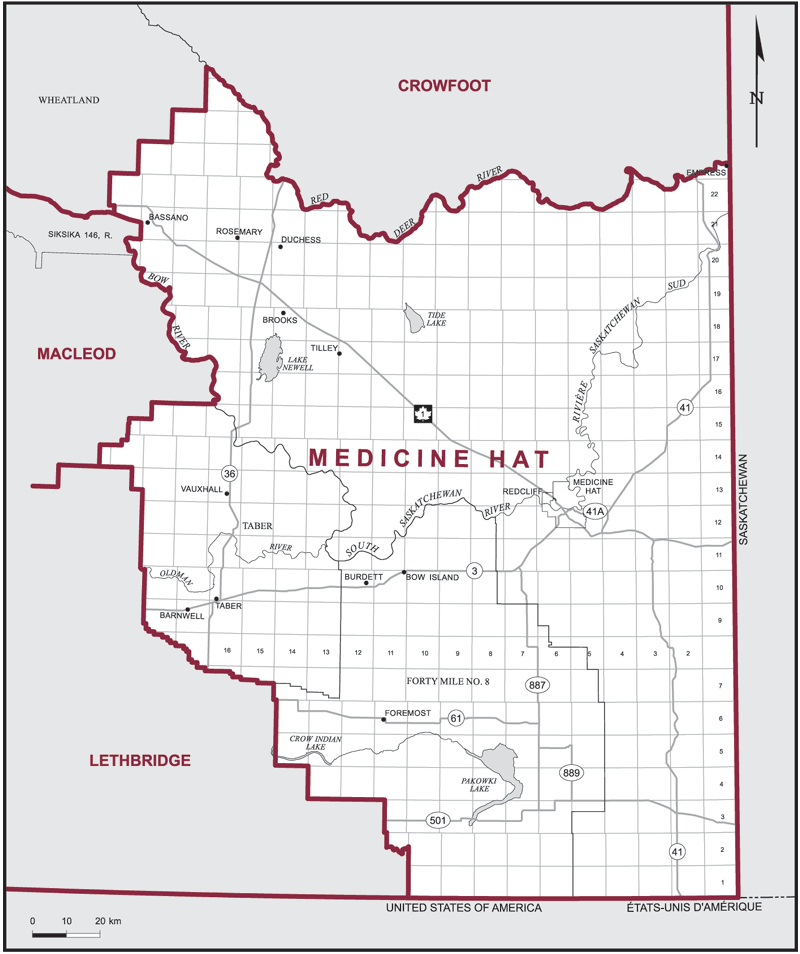 Carte – Medicine Hat, Alberta