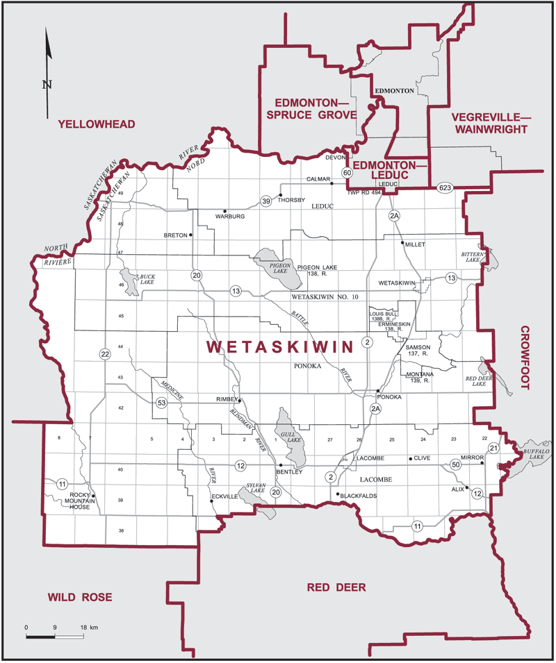 Carte – Wetaskiwin, Alberta