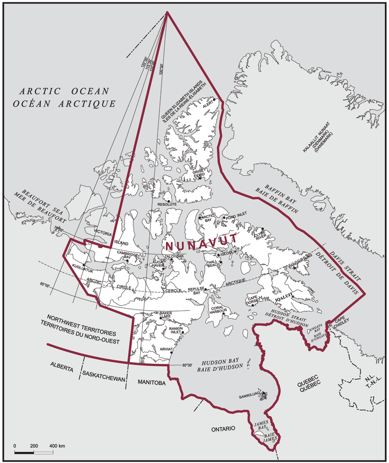 Map – Nunavut, Nunavut
