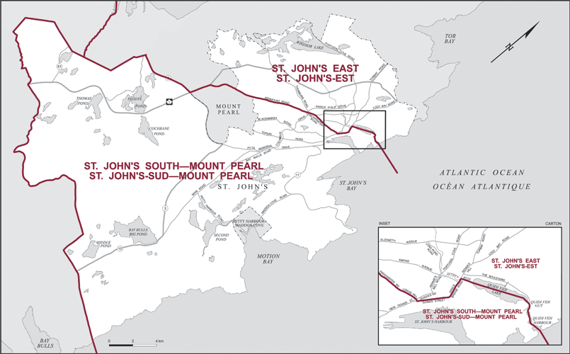Carte – St. John's, Terre-Neuve-et-Labrador