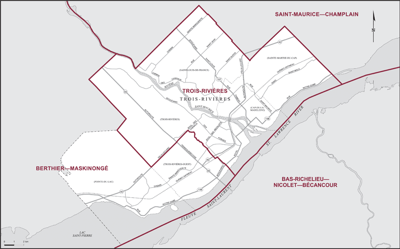Carte – Trois-Rivières, Québec