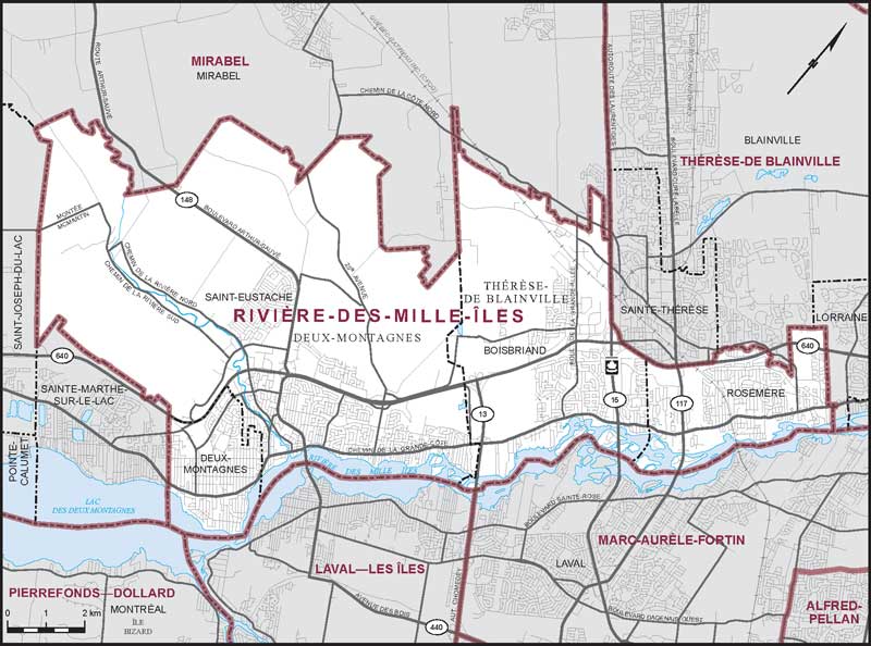 Map – Rivière-des-Mille-Îles, Quebec