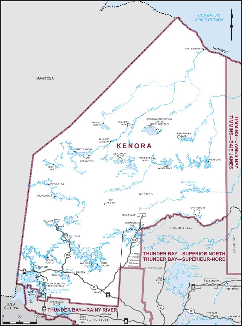 Map – Kenora, Ontario