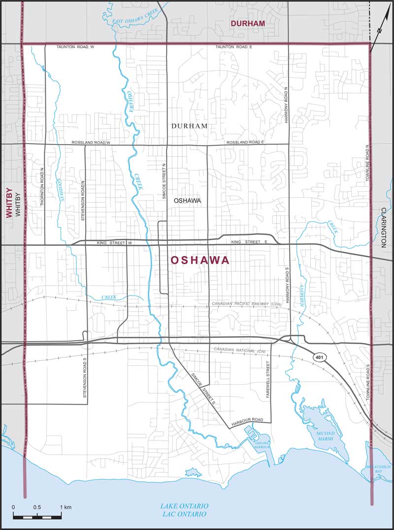 Map – Oshawa, Ontario