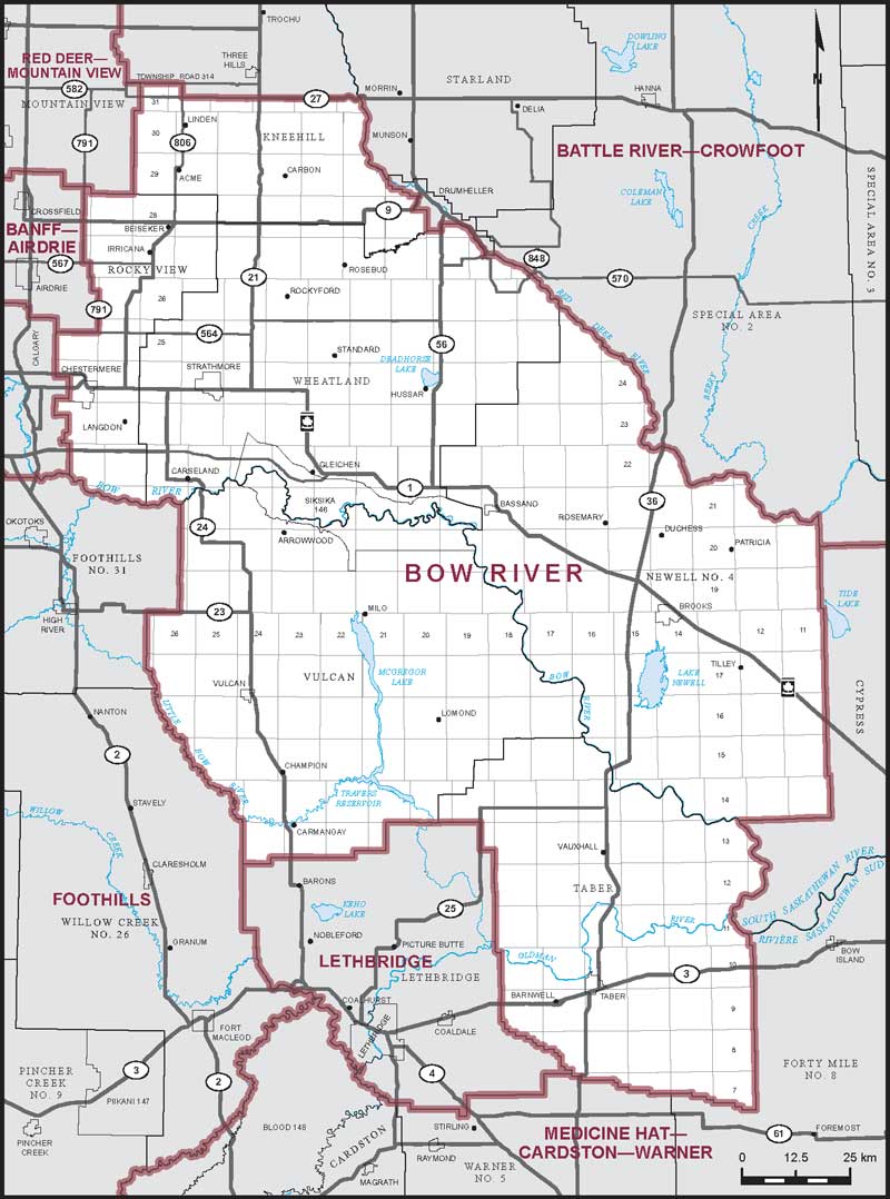Map – Bow River, Alberta