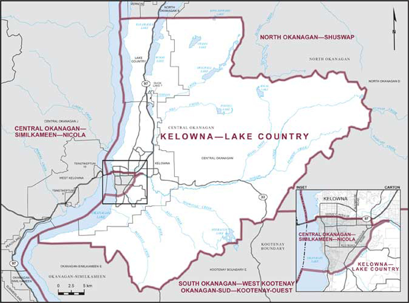 Map – Kelowna–Lake Country, British Columbia