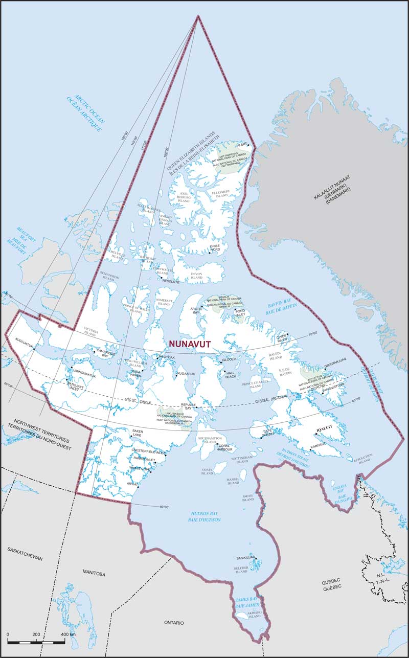 Carte – Nunavut, Nunavut
