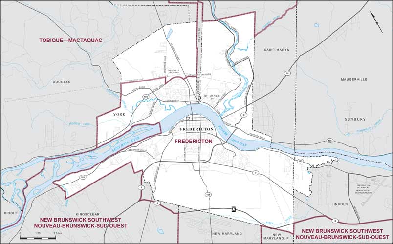 Map – City of Fredericton, New Brunswick