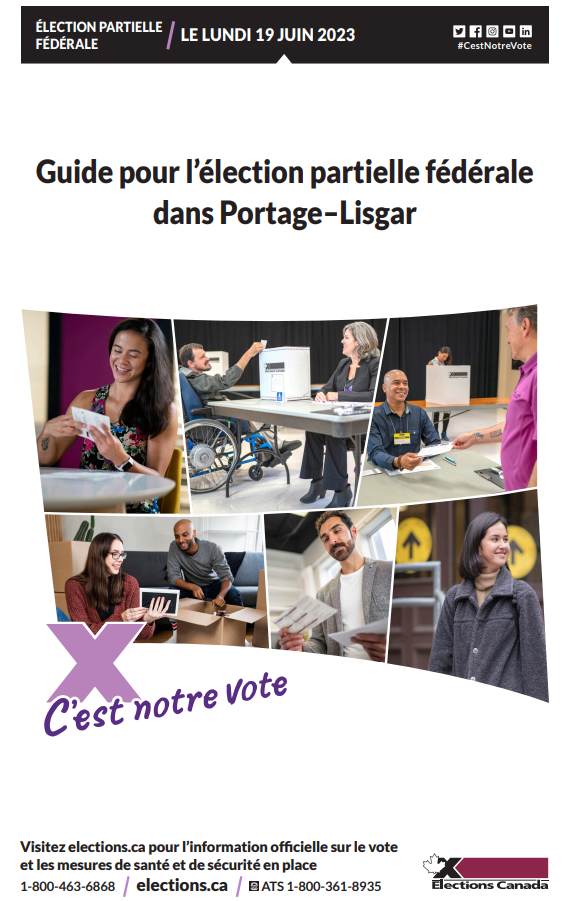 Guide pour l'élection partielle fédérale dans Portage—Lisgar - brochure