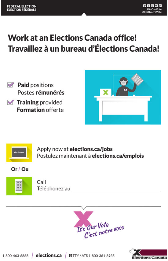 Work at an Elections Canada office