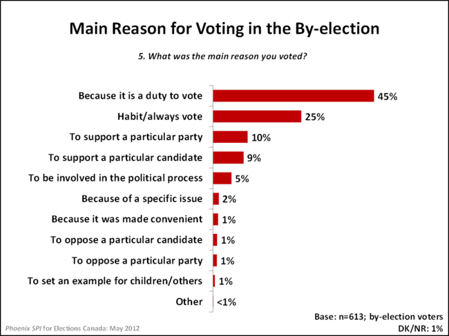 Main Reason for Voting in the By-election
