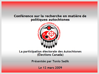 La participation électorale  des Autochtones icon