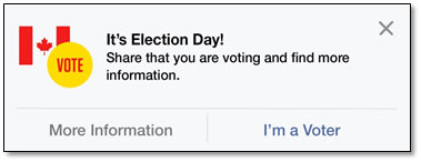 Facebook message posted on election day.