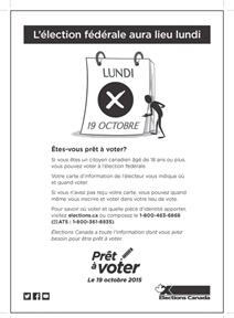 Publicité imprimée pour la phase 4 – Jour de l'élection
