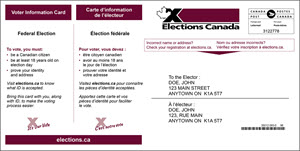 Image of Voter Information Card
